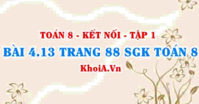 Bài 4.13 trang 88 SGK Toán 8 tập 1 Kết nối tri thức